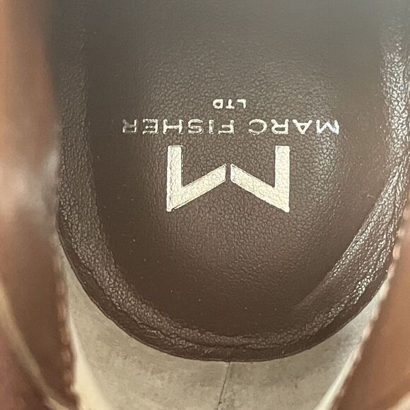 Marc Fisher Womens Size 9 LTD Izzie Maroon Brown Suede Shearling Ankle Boots NEW - Picture 7 of 10